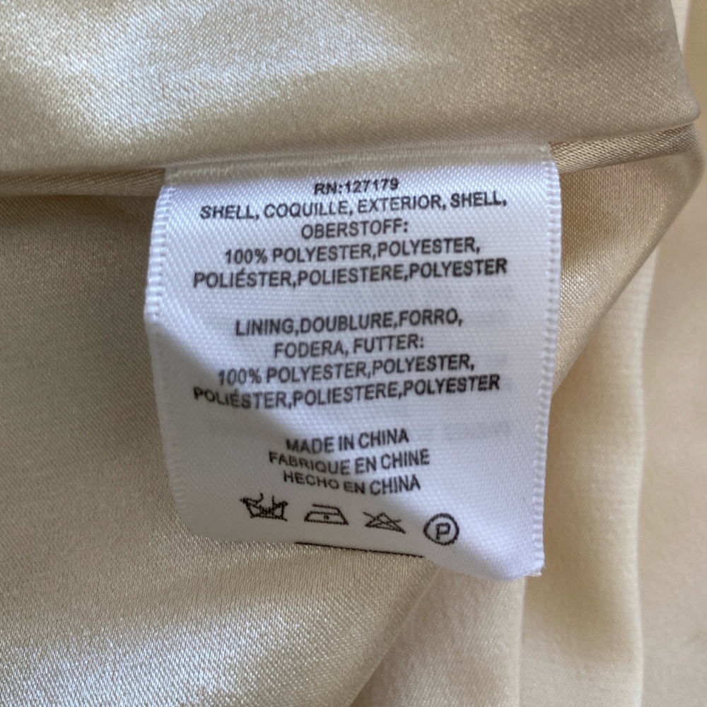JENNY YOO MADELYN DRAPE NECK GOLD METALLIC GOWN MAXI DRESS SIZE 14 - Picture 10 of 12